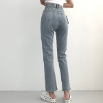 Женские джинсы из охлаждающего денима с поясом на резинке и эффектом «без складок»