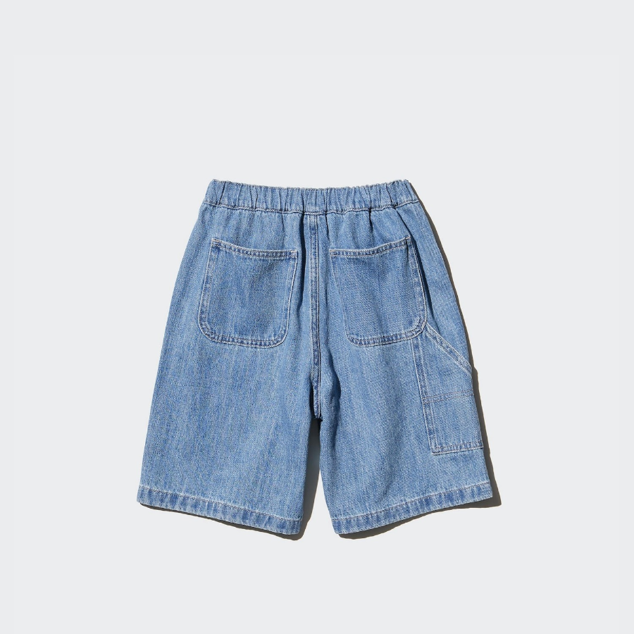 UNIQLO KIDS Painter Easy Half Pants (Denim)