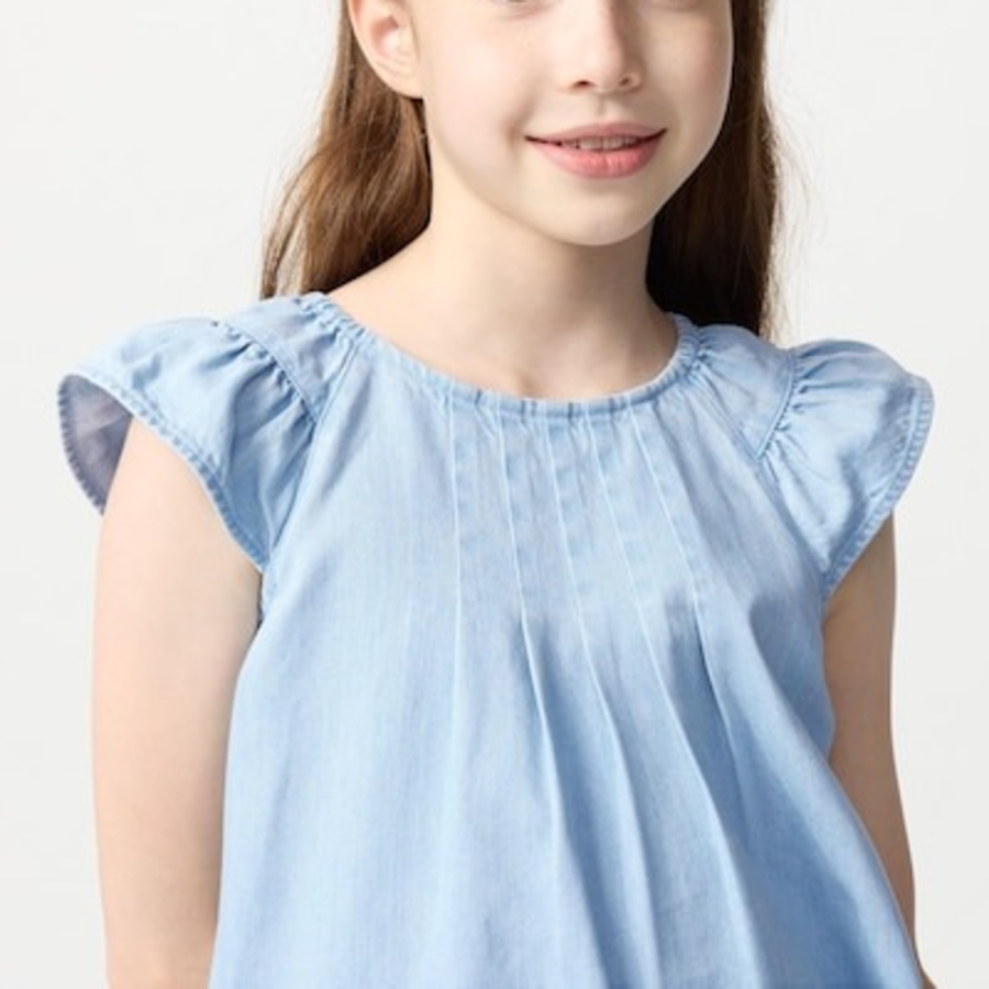 UNIQLO GIRLS Denim Dress (Short Sleeve)