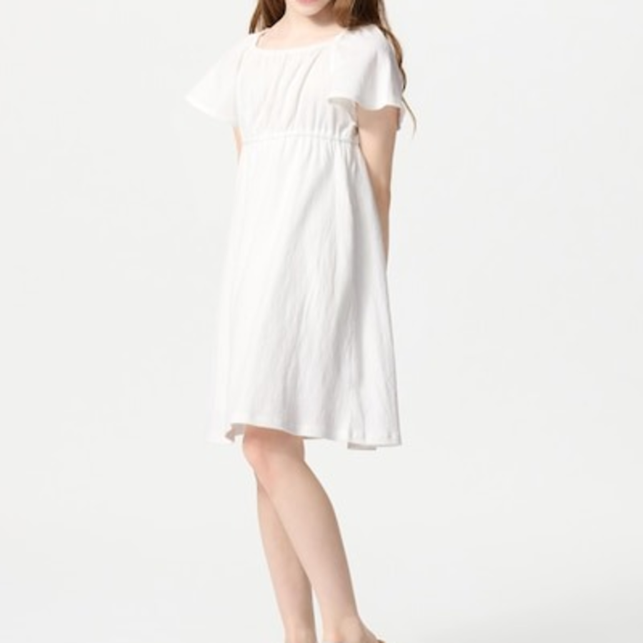 UNIQLO GIRLS Flare Sleeve Dress (Short Sleeve)