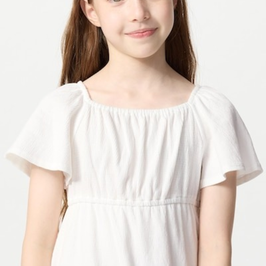UNIQLO GIRLS Flare Sleeve Dress (Short Sleeve)