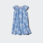 UNIQLO GIRLS Printed Denim Dress (Short Sleeve)