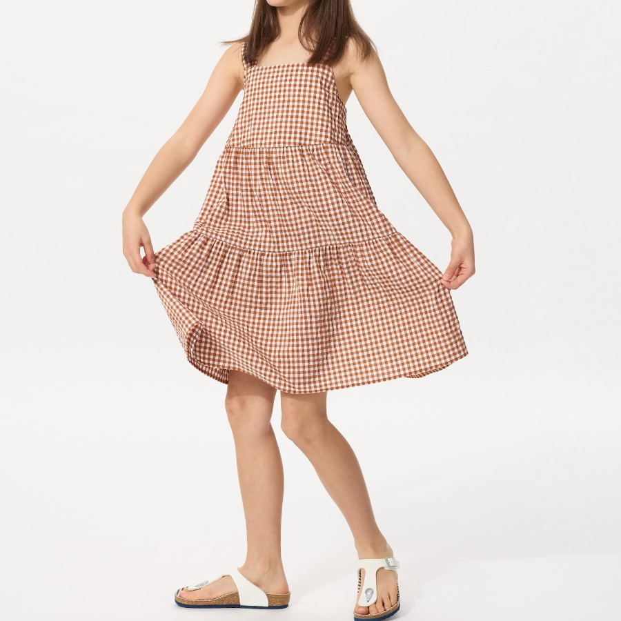 UNIQLO GIRLS Check Camisole Dress