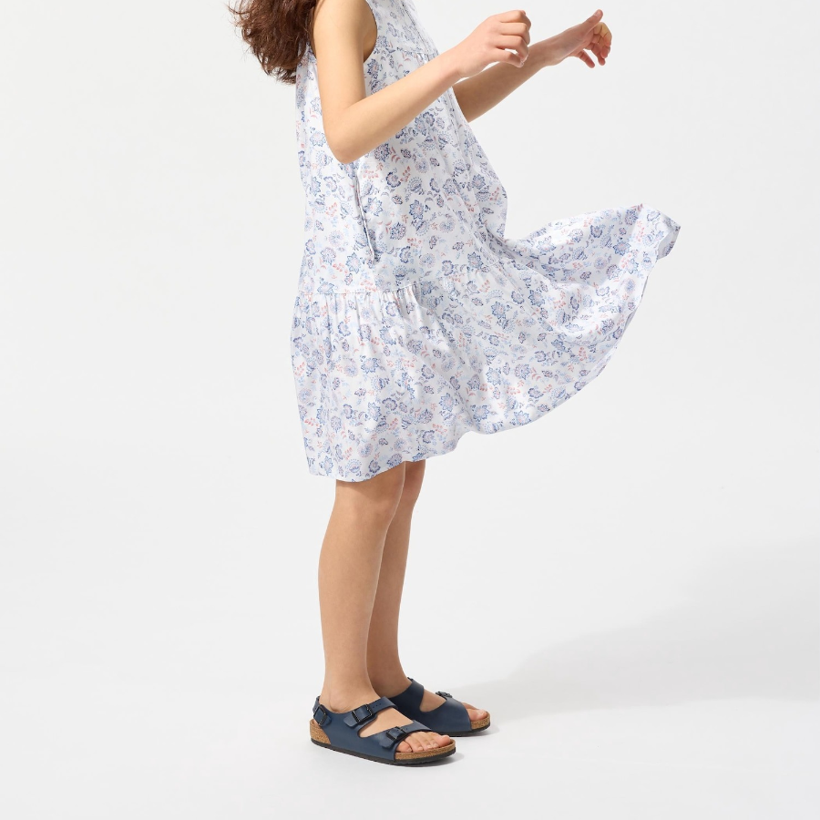 UNIQLO GIRLS Printed Tiered Dress