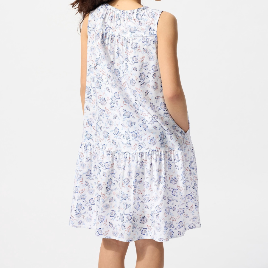 UNIQLO GIRLS Printed Tiered Dress