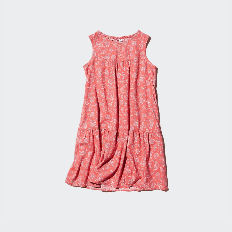 UNIQLO GIRLS Printed Tiered Dress