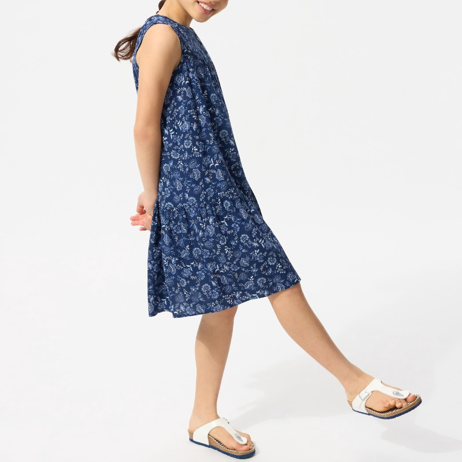 UNIQLO GIRLS Printed Tiered Dress