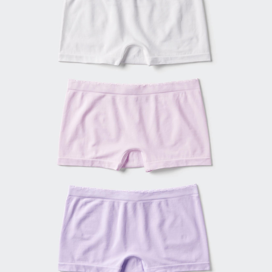 UNIQLO GIRLS AIRism Seamless Shorts (3-Pack, Boxer Style)(Набор из трех цветов)