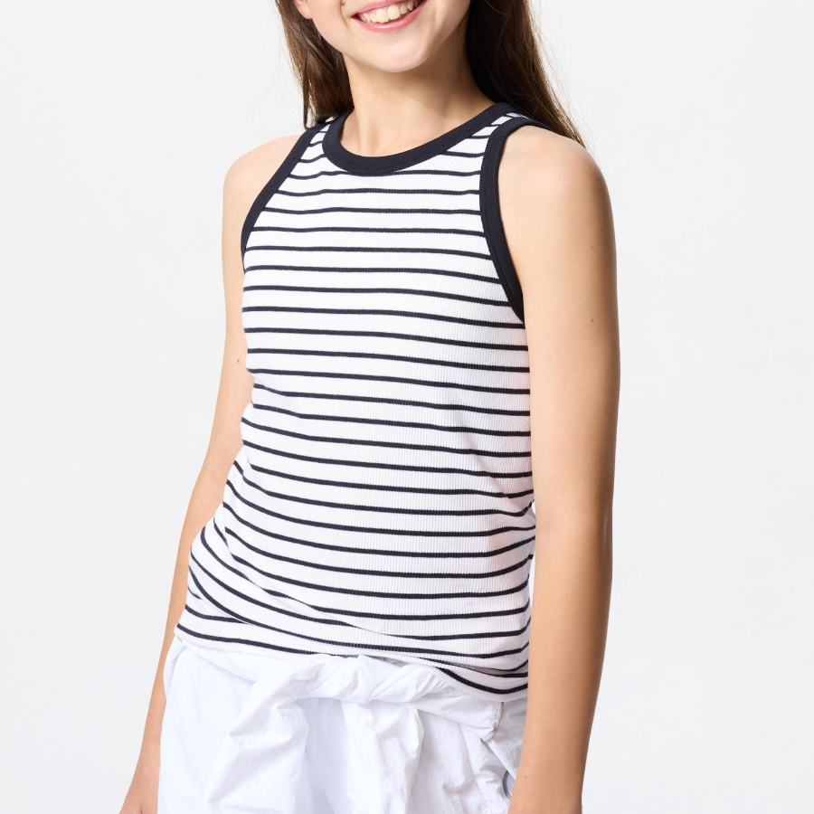UNIQLO GIRLS Ribbed Bra Top (Striped)