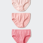 UNIQLO GIRLS Stretch Cotton Shorts (3P·Regular) – Heart Print(Набор из трех цветов)