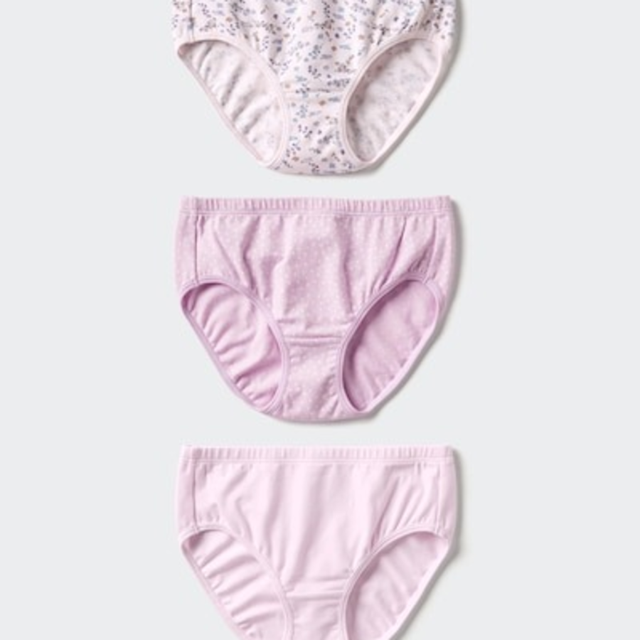 UNIQLO GIRLS Stretch Cotton Shorts (3P·Regular) – Flower Print(Набор из трех цветов)