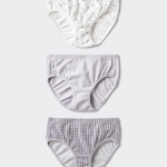 UNIQLO GIRLS Stretch Cotton Shorts (3P·Regular) – Cherry Print(Набор из трех цветов)