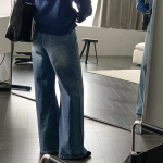 Женские джинсы с широким силуэтом и A-образной формой