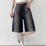 Женские бермуды-карго с карманами и длиной от 5 до 8