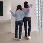 Женские облегающие джинсы из плотного денима с эластичным поясом