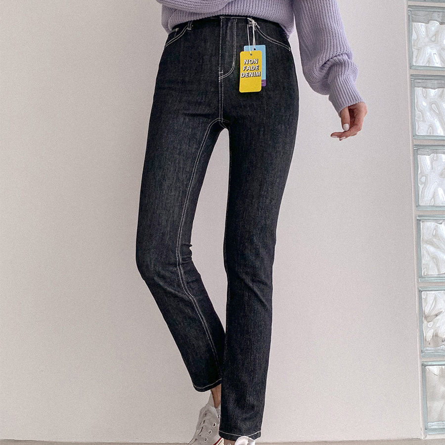 Женские облегающие джинсы из плотного денима с эластичным поясом