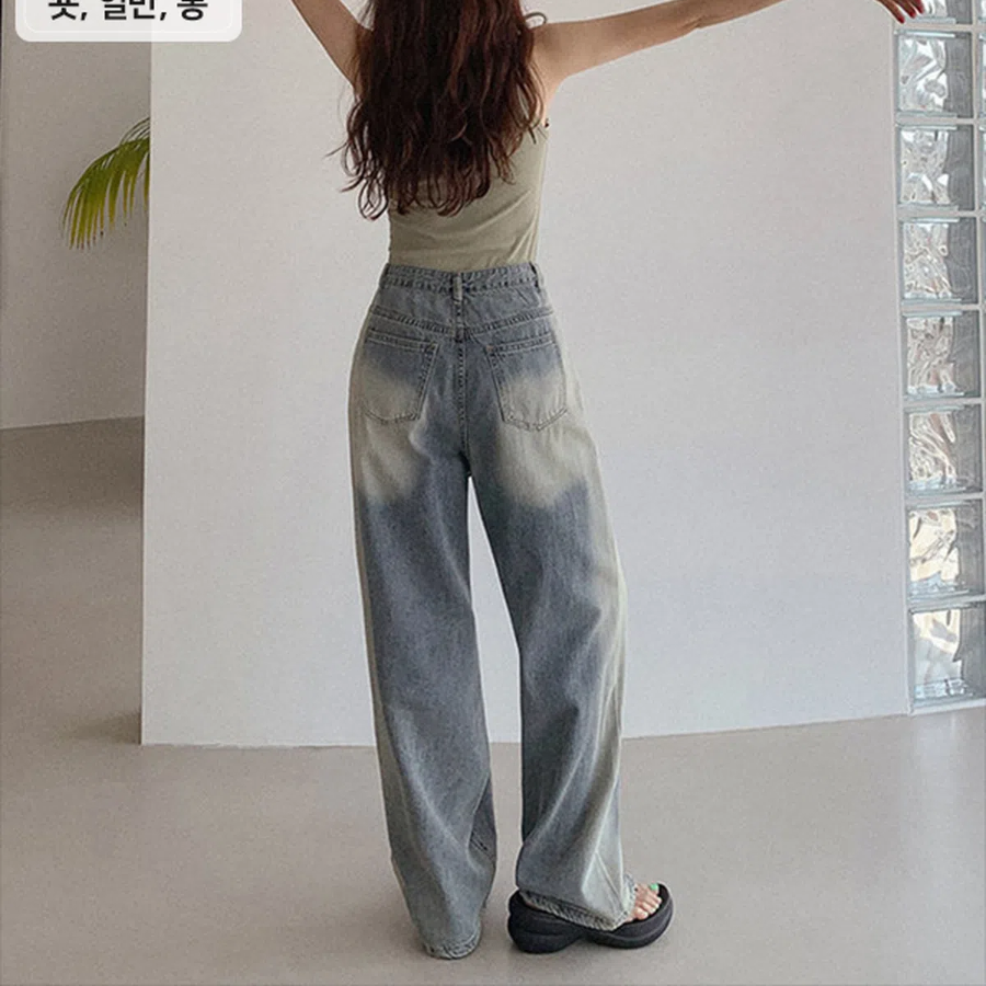 Женские летние wide-fit джинсы с эластичным поясом