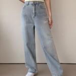 Женские летние wide-fit джинсы с эластичным поясом
