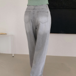 Женские летние wide-fit джинсы с эластичным поясом