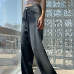 Женские летние wide-fit джинсы с эластичным поясом