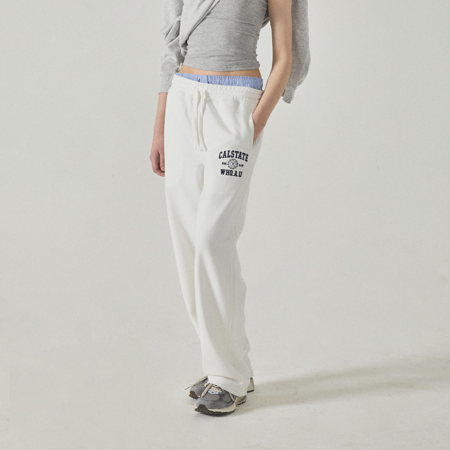 WHO.A.U — брюки Campus Emblem Wide Pants