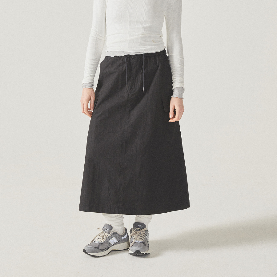 WHO.A.U — юбка Nylon Cotton Cargo Long Skirt