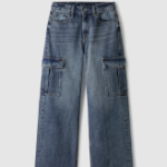 WHO.A.U — женские джинсы в стиле карго Cargo Denim Pants (F)