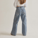 WHO.A.U — женские джинсы в стиле карго Cargo Denim Pants (F)