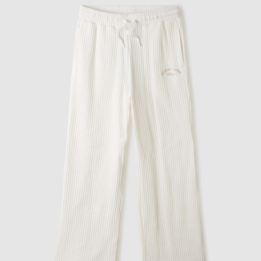 WHO.A.U — широкие трикотажные брюки Ribbed Wide Pants