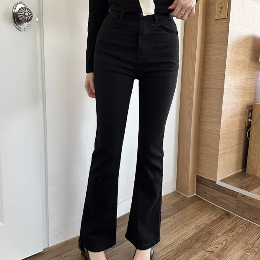 Женские буткат джинсы с полной эластичностью и внутренней резинкой на поясе