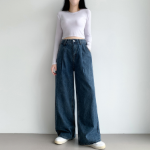 S-MEDIUM BLUE-Короткая-Джинсы