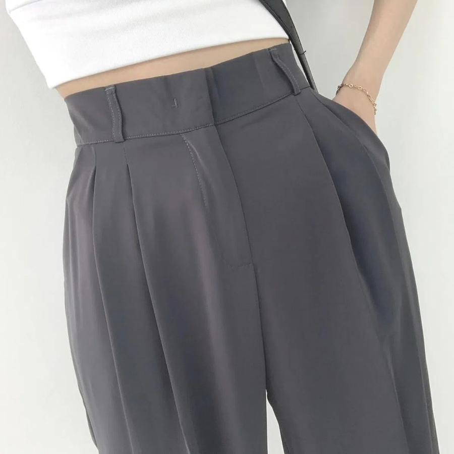 Back Banding Summer Cooling Pretty Stretch Wide-Fit Slacks Pants