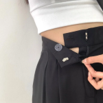 Back Banding Summer Cooling Pretty Stretch Wide-Fit Slacks Pants