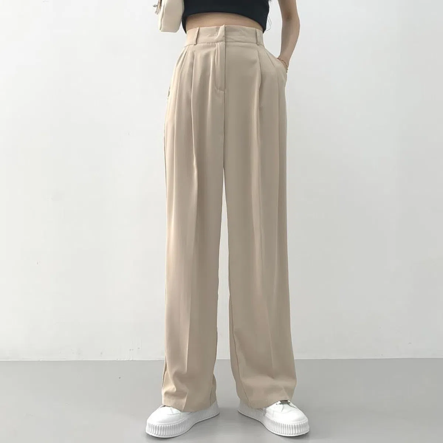 Back Banding Summer Cooling Pretty Stretch Wide-Fit Slacks Pants