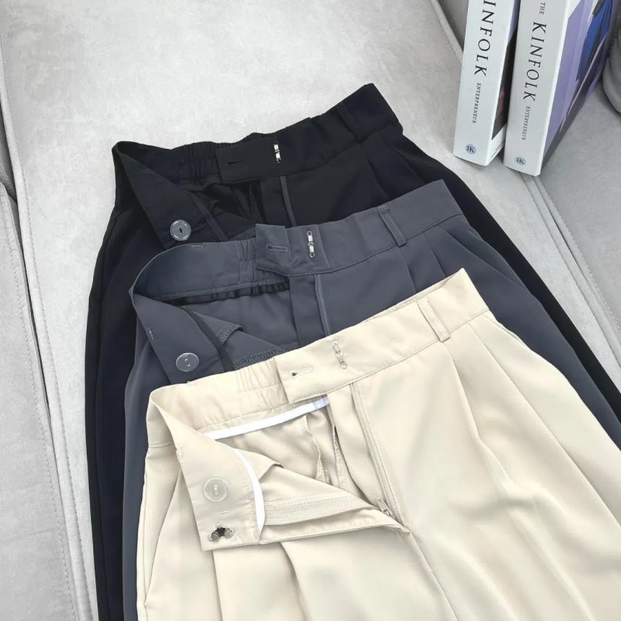 Back Banding Summer Cooling Pretty Stretch Wide-Fit Slacks Pants