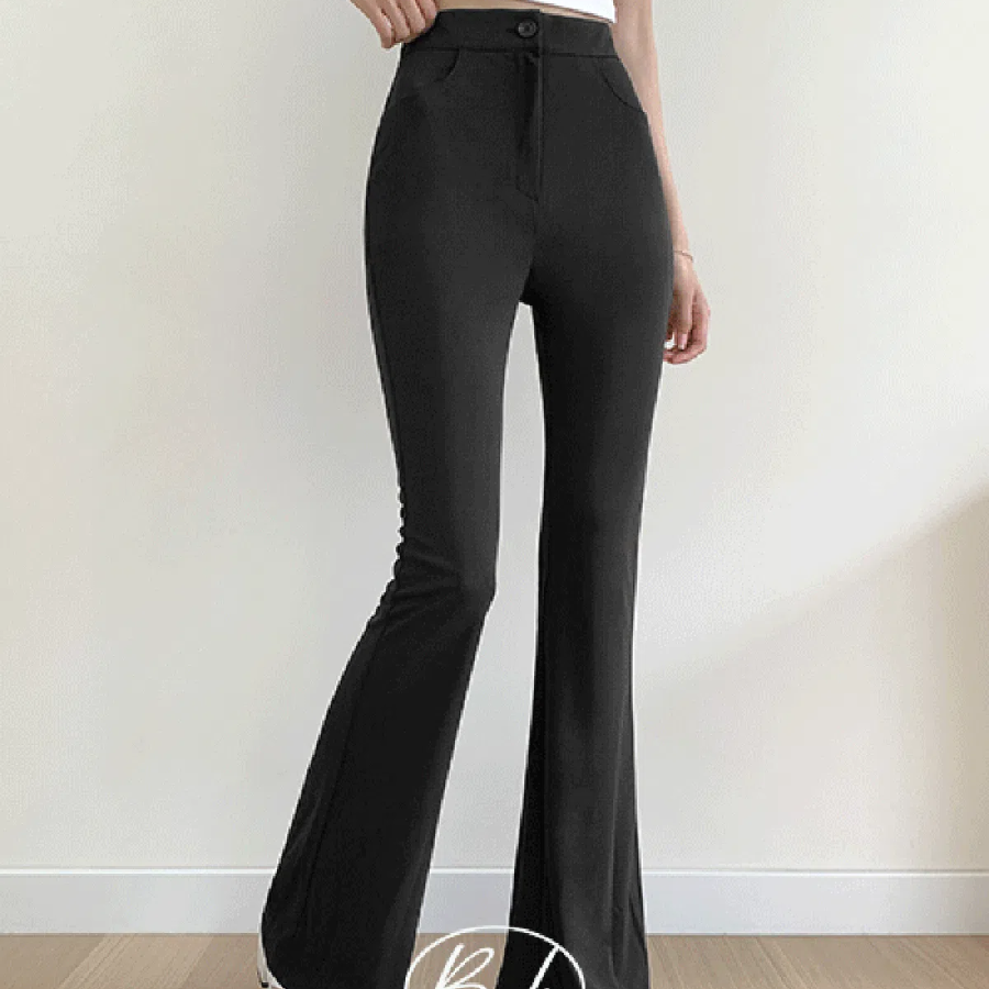 Ice Cooling Span Long Bootcut Slacks Pants