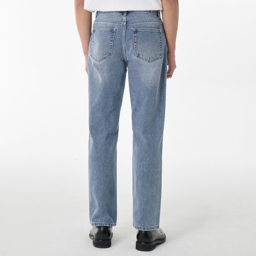 Common Brush Straight Denim Pants (Light Indigo)