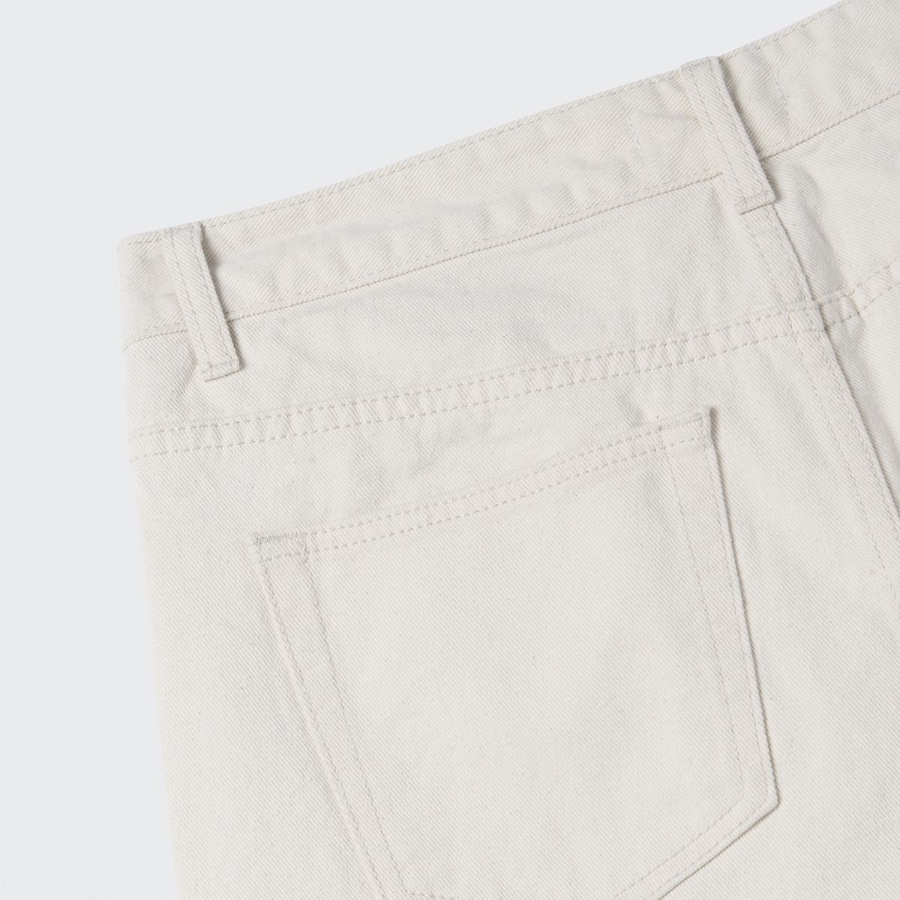 Regular Fit Denim Pants (Cream)