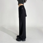 Layered Wrap Skirt Slacks