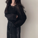 Женские джинсы-треники с широкими штанинами и регулируемым шнурком