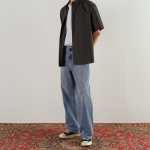 Common Brush Wide Denim Pants (Light Indigo)