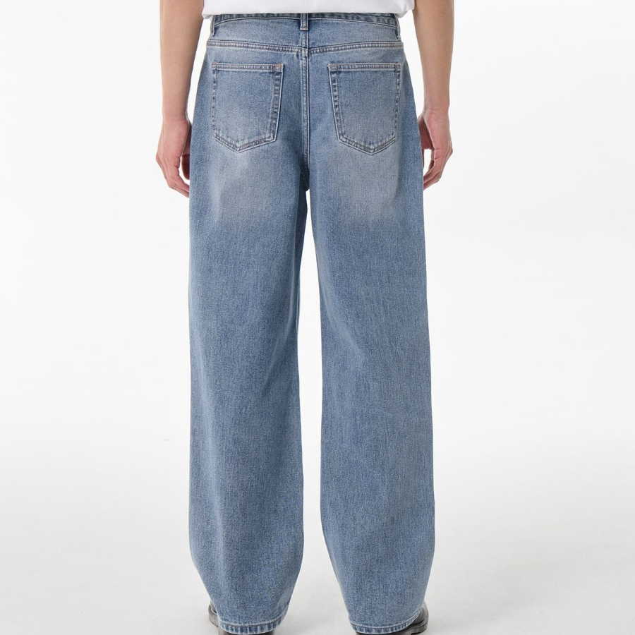 Common Brush Wide Denim Pants (Light Indigo)