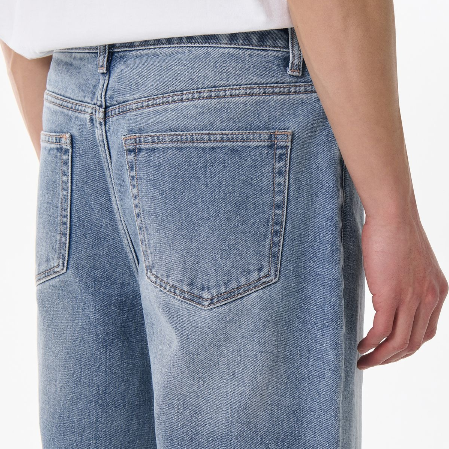 Common Brush Wide Denim Pants (Light Indigo)