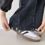 Женские balloon-джинсы с варкой, кнопками на штанинах и объёмным кроем