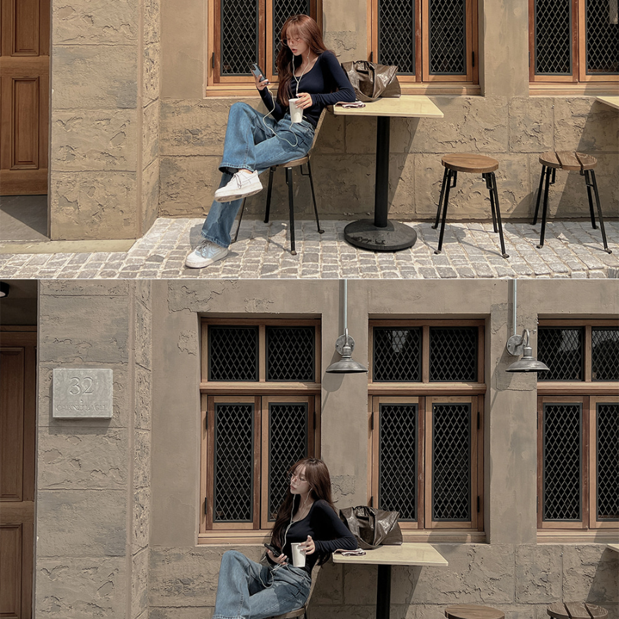 Женские широкие джинсы прямого кроя Nehmen