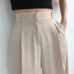 Cooling Back-Banding Pintuck Slacks