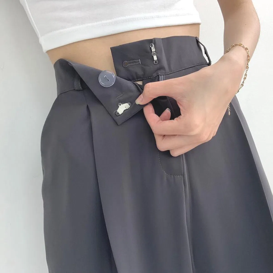 Cooling Back-Banding Pintuck Slacks