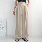 Cooling Back-Banding Pintuck Slacks