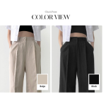 Andancho Clip Summer Linen Resort Long Wide Slacks Pants