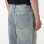 Big Brush Wide Denim Pants (Sky Blue)